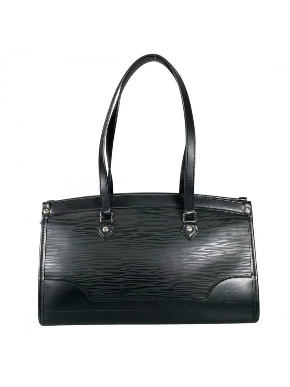 Louis Vuitton Handbag Madeleine PM Tote Noir Shoulder Epi Leather Black Silver